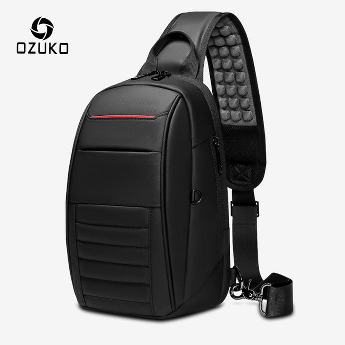 OZUKO Multifunction USB Charging Chest Pack Shoulder Bag